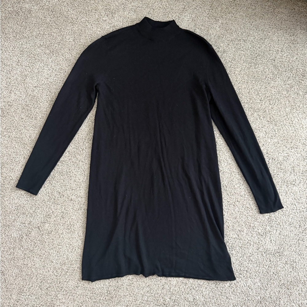 H&M Elegant Black Long Sleeve Dress